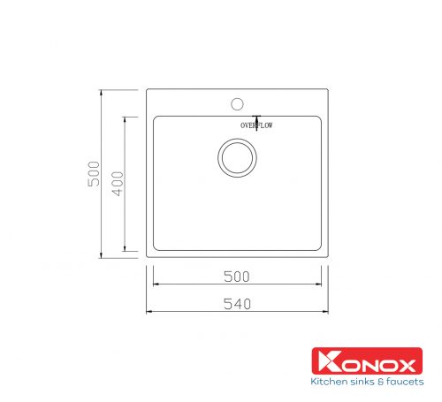Chậu rửa bát Topmount Sink Unico 5450